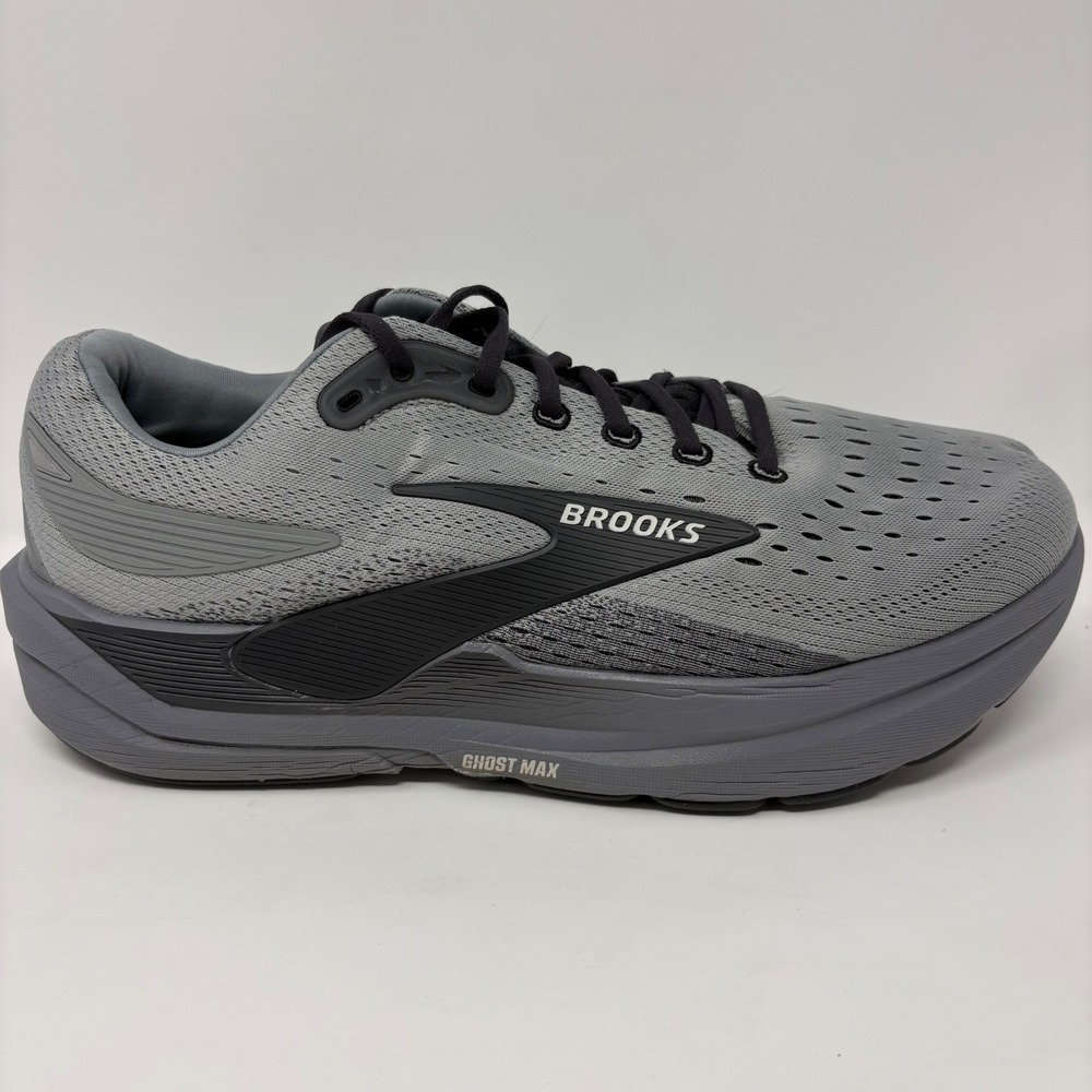 Brooks Ghost Max 3 Mens Size 12 Extra Wide (4E) Grey Running Shoes (1104644E069)
